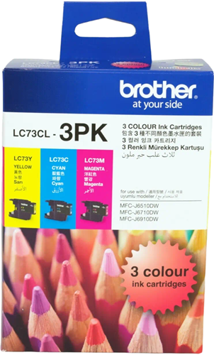 Brother LC73CL3PK CMY Colour Ink Cartridges (Triple Pack)