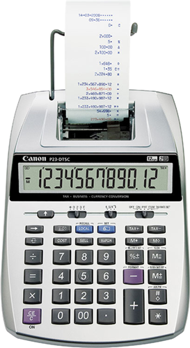 Canon P23DTSCII 12 Digit 2 Colour Print Calculator