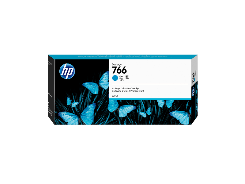 HP 766 300-ml Cyan InkCrtg