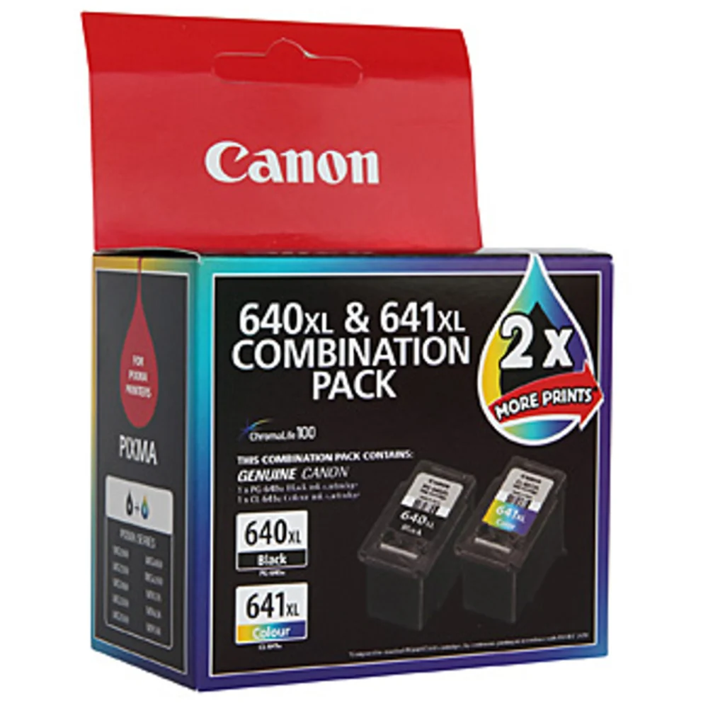Canon PG640XL + CL641XL Combo Pack High Yield Ink Cartridges