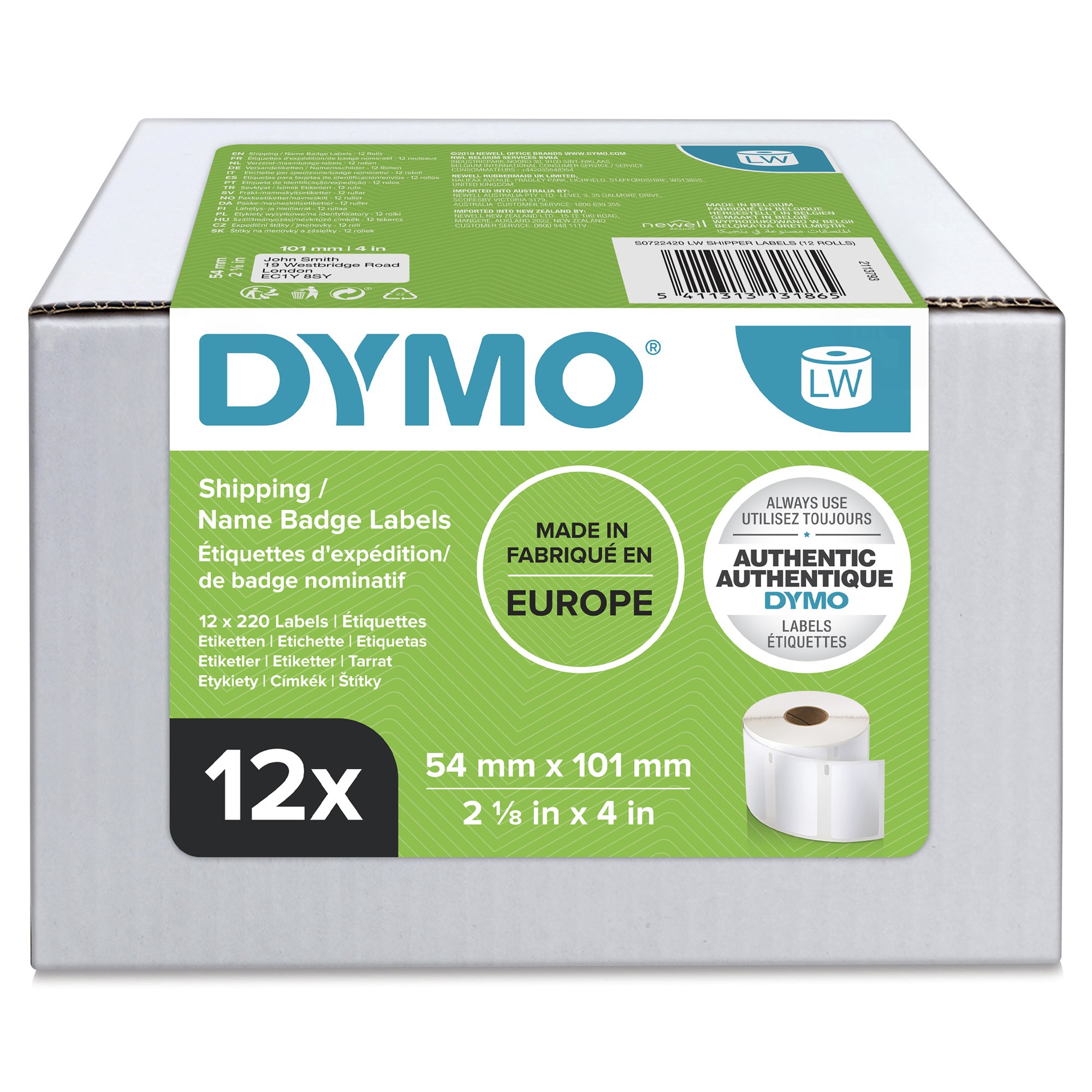 Dymo LW Ship Label Bulk 12Roll