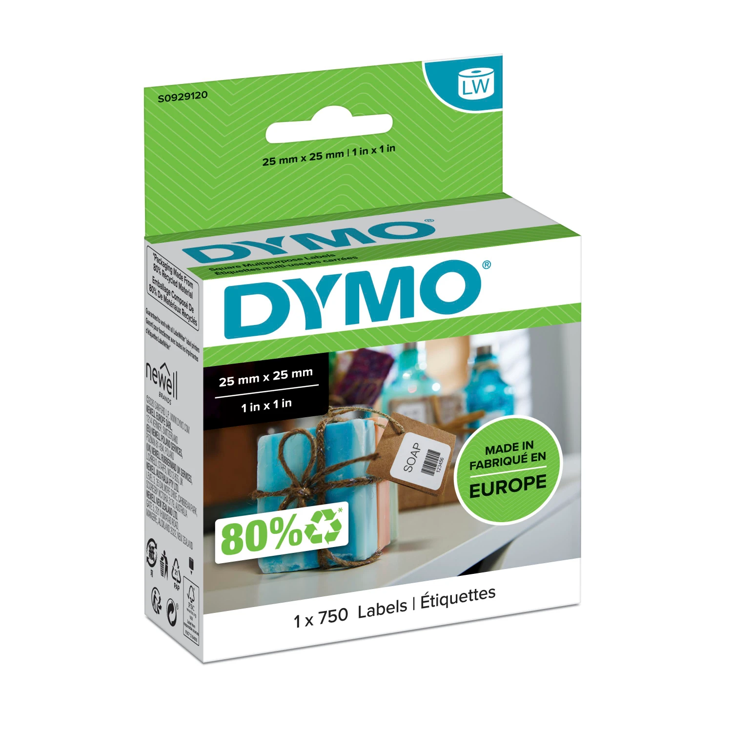 Dymo LW 25mm x 25mm White