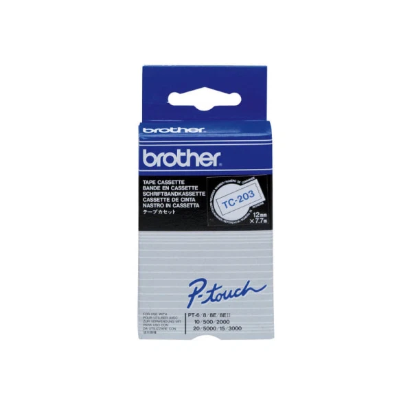 12MM BLU ON WHT TAPE