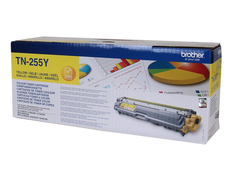Brother TN-255Y Yellow High Yield Toner