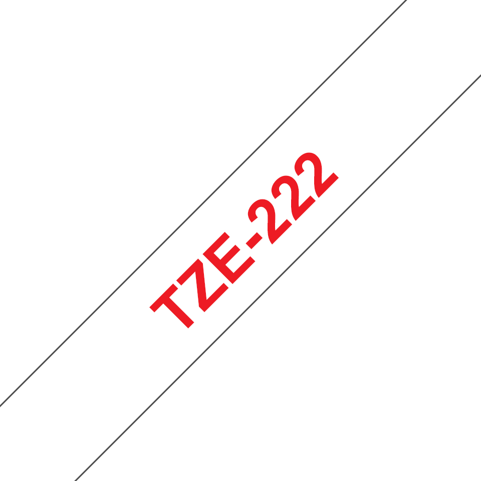 TZe222 9mm x 8m Standard laminated Red o