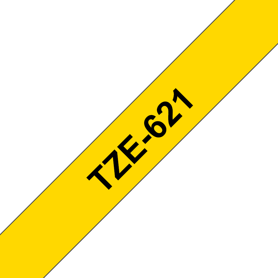 Brother TZe-621 9mm x 8m Black on Yellow Tape