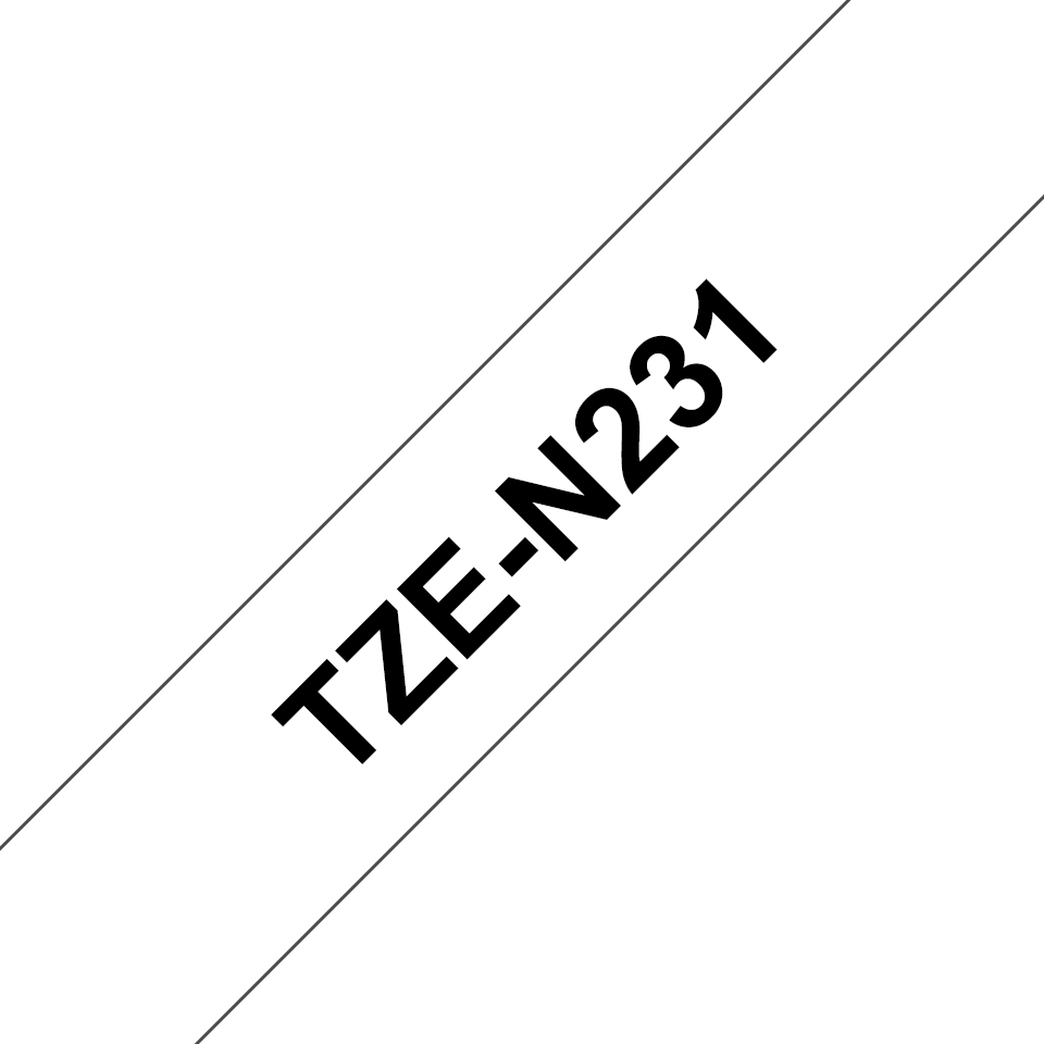 TZE-N231 tape white print black 12mm.