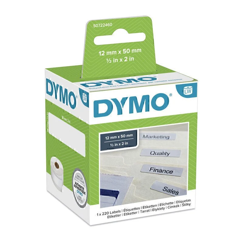 Dymo 12mm Black on Clear Label Tape - PrinterDirect Compatible